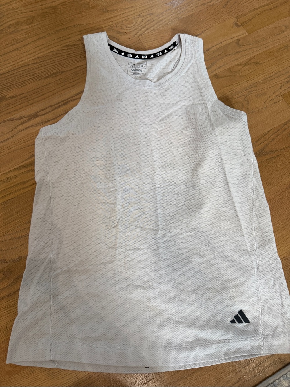 adidas light gray Men's yoga Tank Top